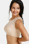 Zivame Ornate Glitz Padded Wired 3/4th Coverage Blouse Bra - Cuban Sand — thumbnail 3